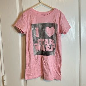 NWOT Star Wars Tee Pink Sz 12/14
